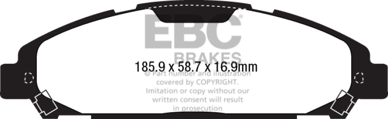 EBC 15+ Ford Mustang 2.3 Turbo Yellowstuff Front Brake Pads - DP43039R