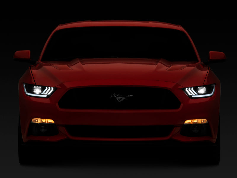 Raxiom 15-17 Ford Mustang GT350 GT500 LED Projector Headlights- Blk Housing (Clear Lens) - 407613