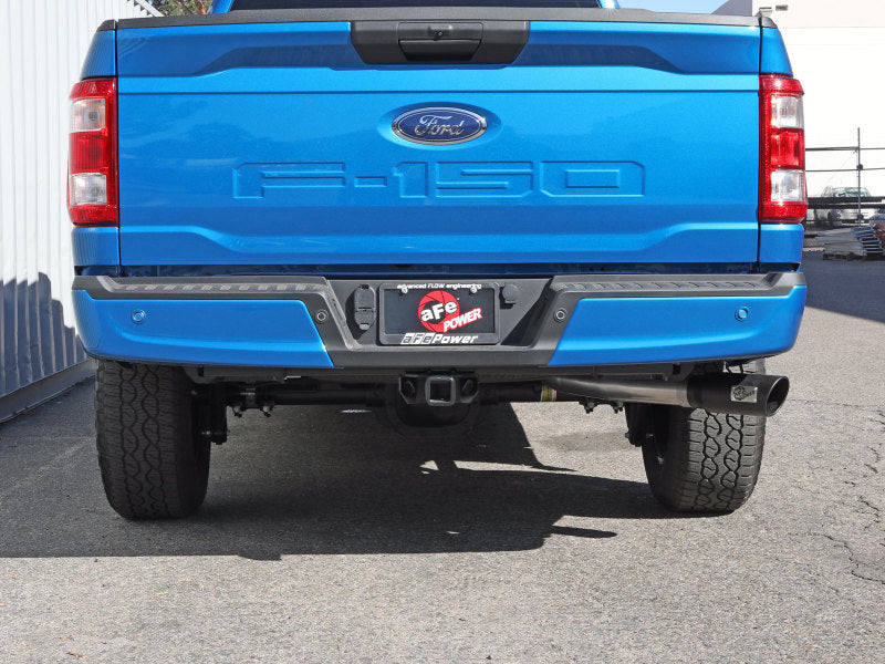 aFe Apollo GT 3in 409 SS Cat-Back Exhaust 2021 Ford F-150 V6 2.7L/3.5L (tt)/V8 5.0L w/ Black Tips - 49-43125-B