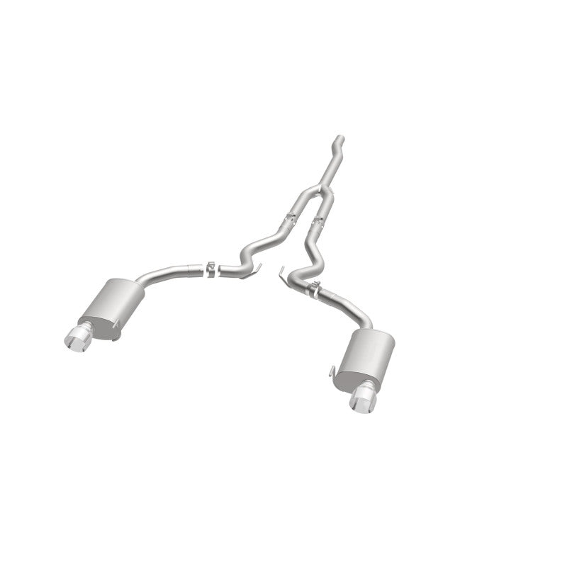 MagnaFlow Cat Back, SS, 2.5in, Street, Dual Split Polished 4.5in Tips 2015 Ford Mustang Ecoboost - 19097