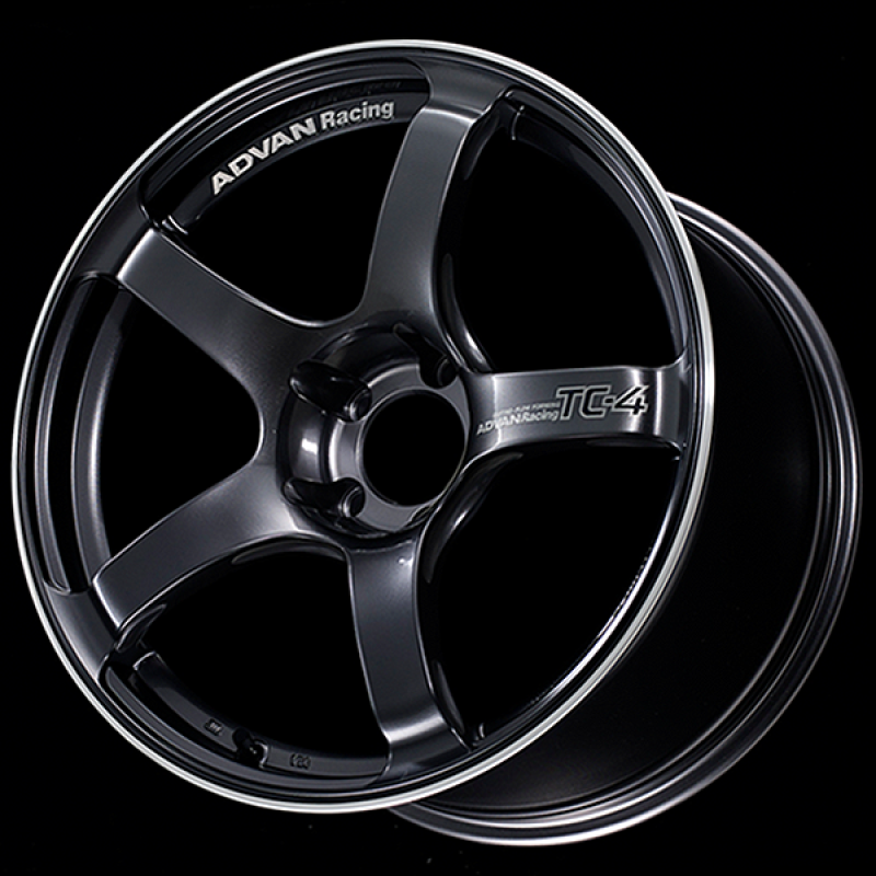 Advan TC4 18x8.5 +45 5-100 Racing Black GunMetallic &amp; Ring Wheel - YAD8H45DBGR