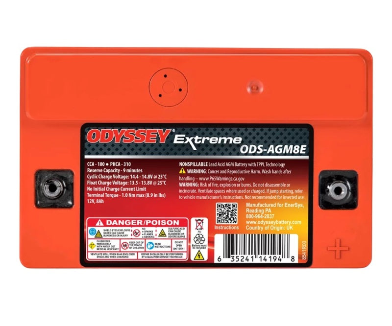 Odyssey Battery Powersport Extreme AGM Battery (PC310) - ODS-AGM8E