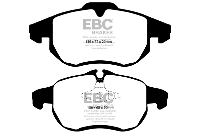 EBC 03 Saab 9-3 2.0 Turbo (Arc) Ultimax2 Front Brake Pads - UD972