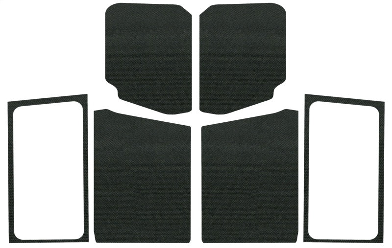 DEI 18-23 Jeep Wrangler JL 2-Door Boom Mat Complete Headliner Kit - 7 Piece - Black - 50280
