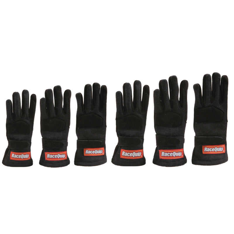 RaceQuip Black 2-Layer SFI-5 Glove Kid - XXS K6 - 3550090RQP