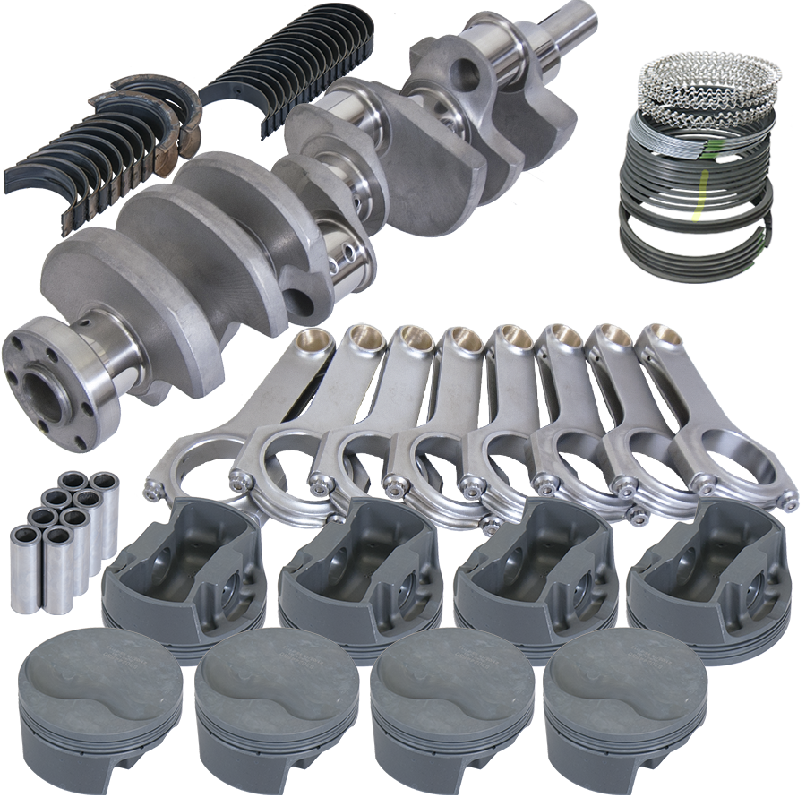 Eagle Ford 302 3.250in Crank 5.400in H-Beam -6cc Flat Top 4.125in Pistons Balanced Assembly - B14006125 - front view