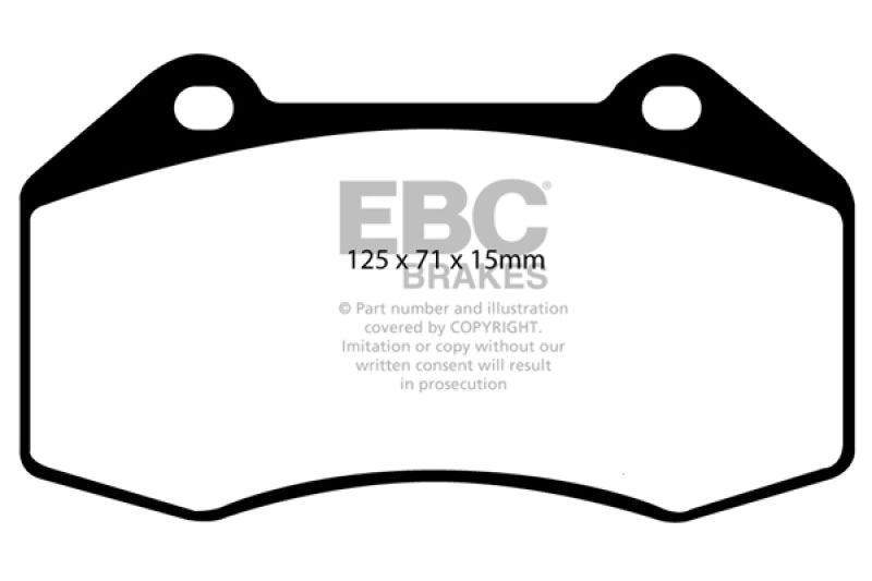 EBC 07-08 Chevrolet Cobalt 2.0 Supercharged (SS) Yellowstuff Front Brake Pads - DP41539R