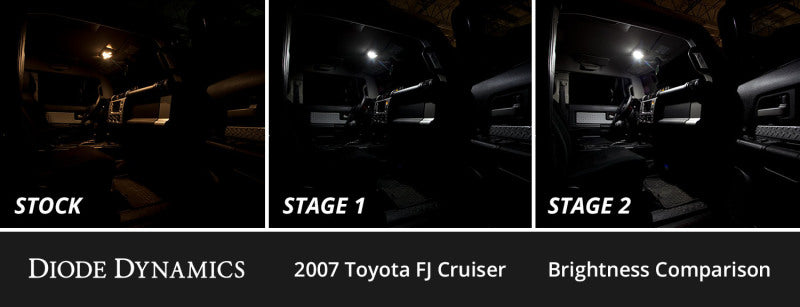 Diode Dynamics 07-14 Toyota FJ Cruiser Interior LED Kit Cool White Stage 1 - DD0585 by Diode Dynamics - detail view