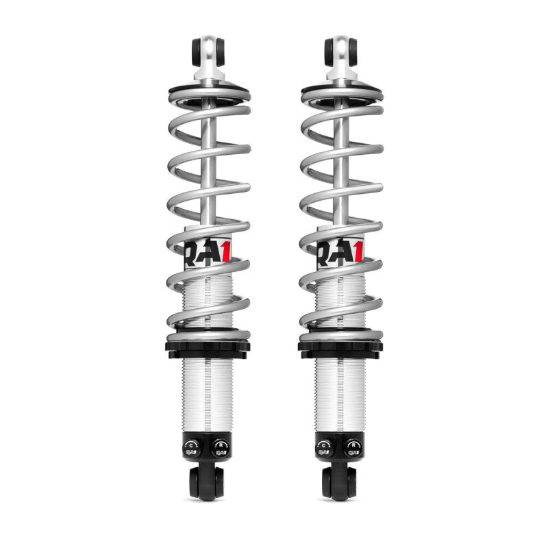 QA1 Proma Star Series Coil-Over Shock Absorber - Single Adj. - 12in - 200lb/in - Silver Spring - DS52-200 - front view
