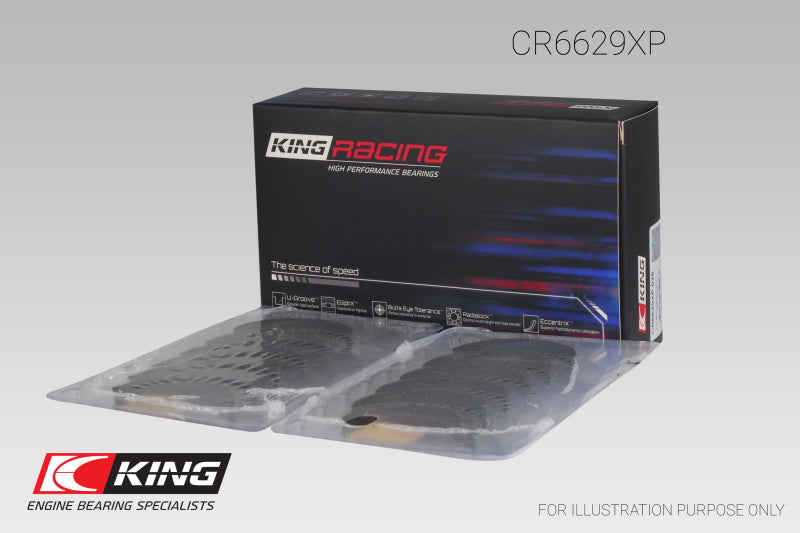 King Mitsubishi 6G72 (Size 0.26) Connecting Rod Bearing Set - CR6629XP.026