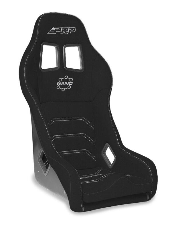 PRP Seats Nano Composite Seat - Black w/ Silver Stitch and Logos - AC4701-260