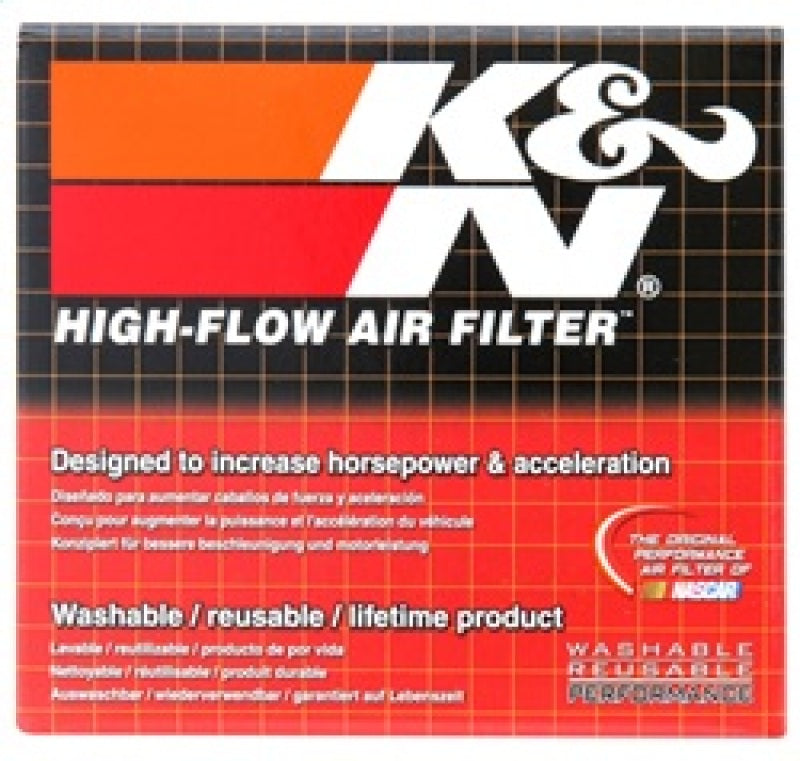 K&amp;N Universal Chrome Filter-Round Straight 2.125in Flg ID x 3in OD x 3in H - RC-1910