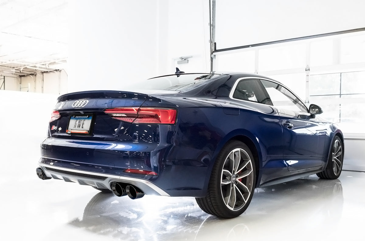 AWE Tuning Audi B9 S5 3.0T Touring Edition Exhaust - Black Diam Tips (102mm) - 3015-43092