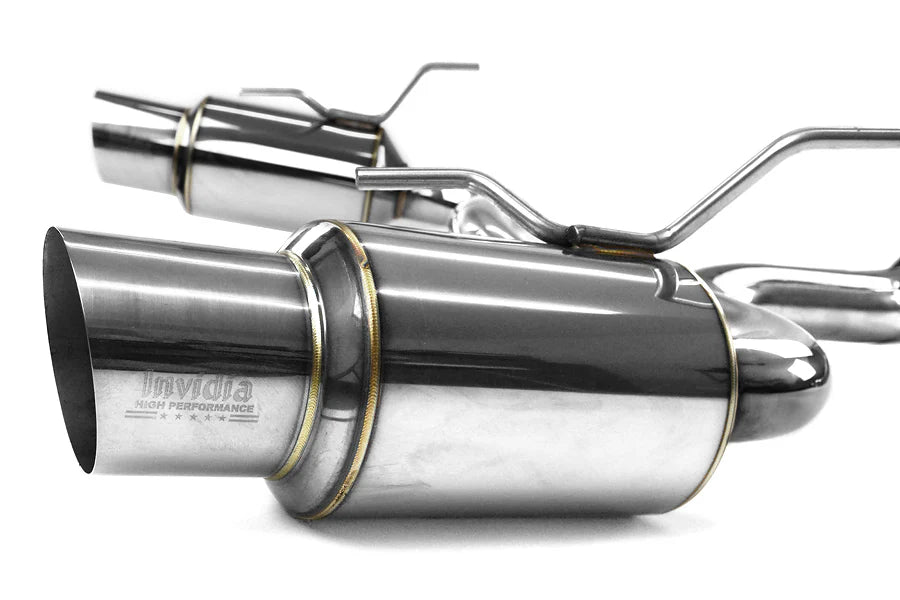 Invidia 08-11 STi Hatch / 11 WRX Hatch Dual N1 Single Layer SS Tipped Cat-back Exhaust