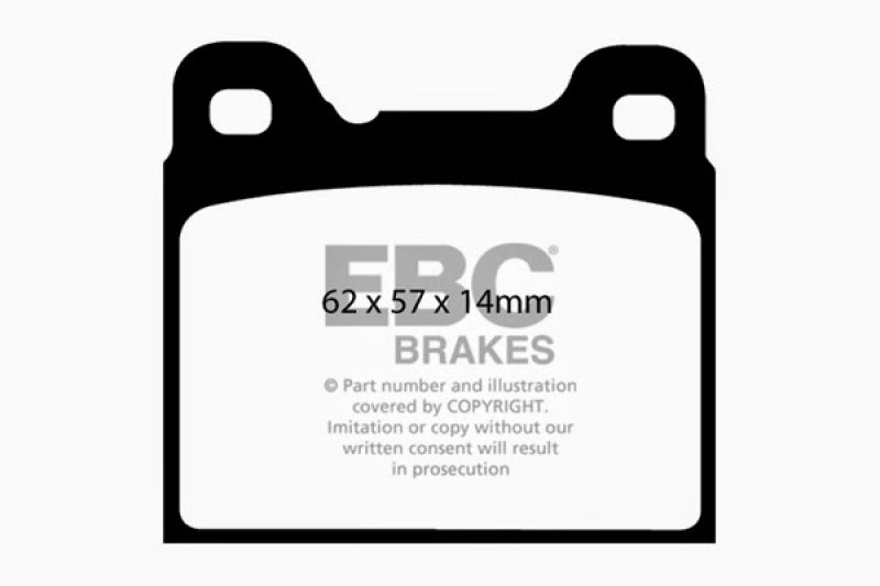 EBC 91-93 Volvo 740 2.3 (ABS) (Girling) Redstuff Rear Brake Pads - DP31043C