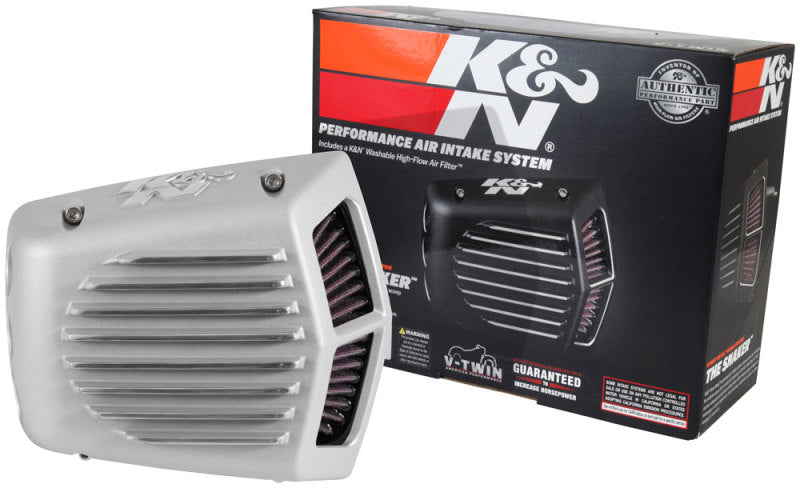 K&amp;N Street Metal Intake System - Shaker Touring 2017 Silver Intake System-Harley Davidson - RK-3955S