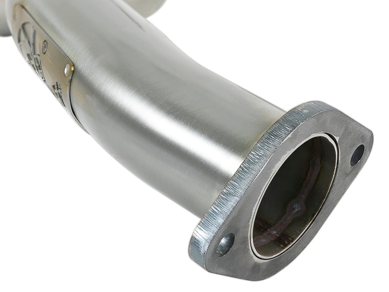 aFe Takeda 2.5in 304 SS Axle-Back Exhaust w/ Blue Flame Tips 16-18 Infiniti Q50 V6-3.0L (tt) - 49-36130NM-L