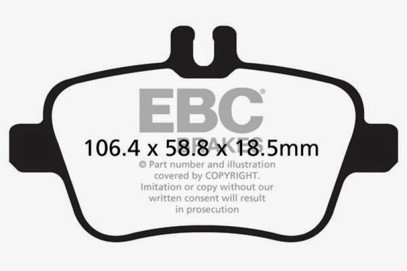 EBC 13+ Mercedes-Benz CLA250 2.0 Turbo Ultimax2 Rear Brake Pads - UD1646