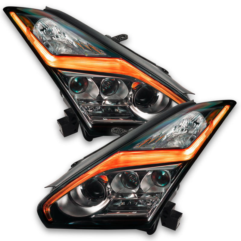 Oracle 15-21 Nissan GT-R RGB+W (Lightning Bolt) Headlight DRL Upgrade Kit - ColorSHIFT SEE WARRANTY - 1283-330