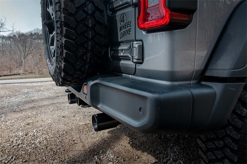 Corsa 2018-2024 Jeep Wrangler JLU 3.6L 2.75in Sport Cat-Back Exhaust w/ 4in Black Tips - 21124BLK