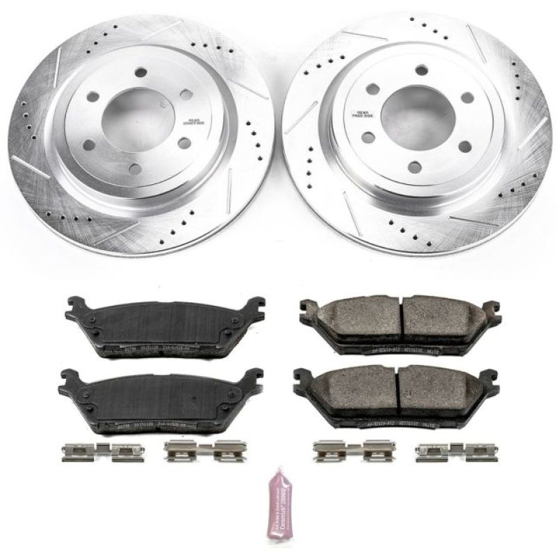 Power Stop 2018 Ford Expedition Rear Z23 Evolution Sport Brake Kit - K8030 for 2018-2022 Lincoln Navigator - front view
