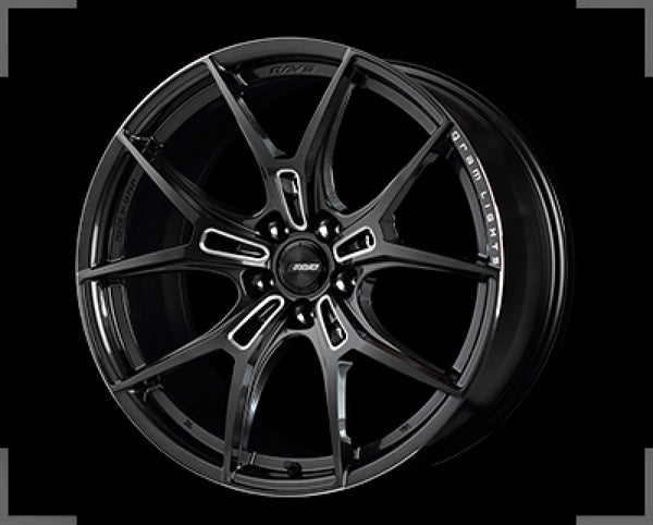 Gram Lights 57FXZ 19x10.5 +34 5-112 Super Dark Gunmetal & Machining Rim Edge DC Wheel - WGFZ634MH8F by Gram Lights