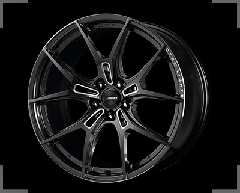 Gram Lights 57FXZ 19x8.5 +32 5-112 Super Dark Gunmetal &amp; Machining Rim Edge DC Wheel - WGFZ232MH8F