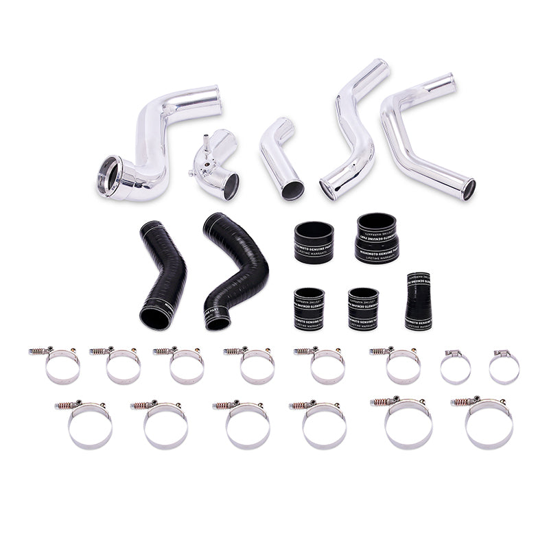 Mishimoto 2011-2014 Ford F-150 EcoBoost Black Intercooler w/ Polished Pipes - MMINT-F150-11KPBK