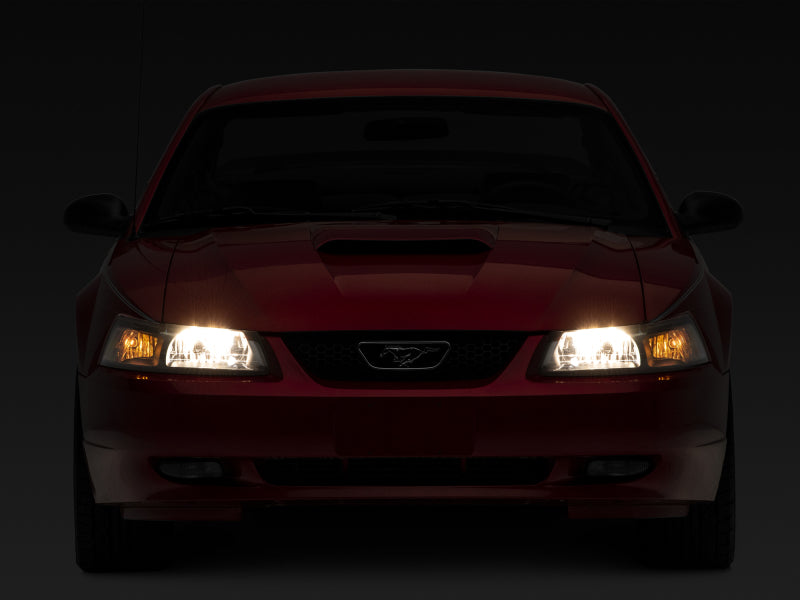 Raxiom 99-04 Mustang Axial Series OEM Style Replacement Headlights- Black Housing (Clear Lens) - 413419