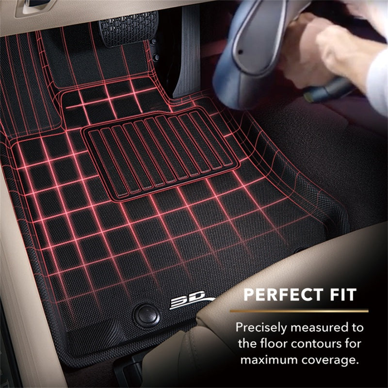 3D MAXpider 2011-2013 Kia/Hyundai Sportage/Tucson Kagu 1st Row Floormat - Black - L1KA00711509