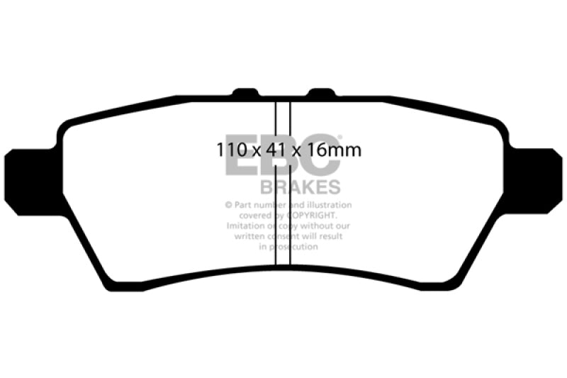 EBC 05-12 Nissan Pathfinder 4.0 Yellowstuff Rear Brake Pads - DP41748R