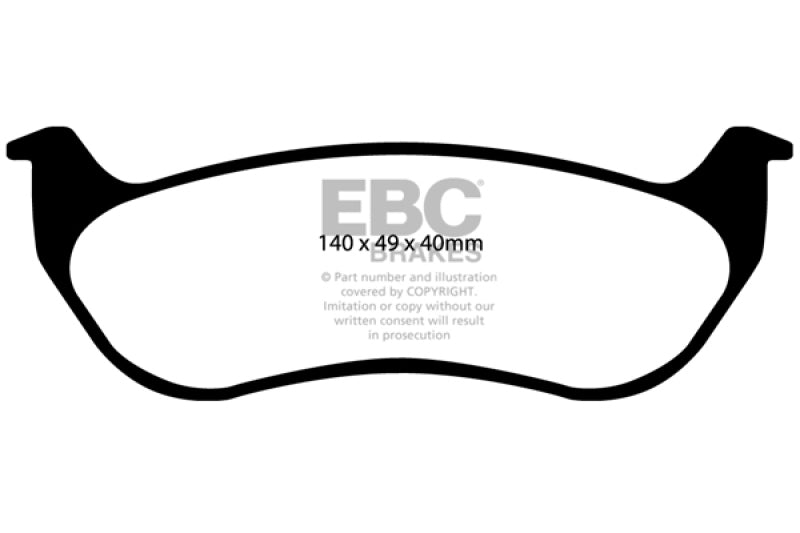 EBC 02-07 Jeep Liberty 2.4 Extra Duty Rear Brake Pads - ED91673