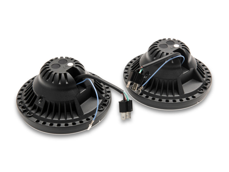 Raxiom 07-18 Jeep Wrangler JK Axial Series LED Headlights- Black Housing (Clear Lens) - J132813