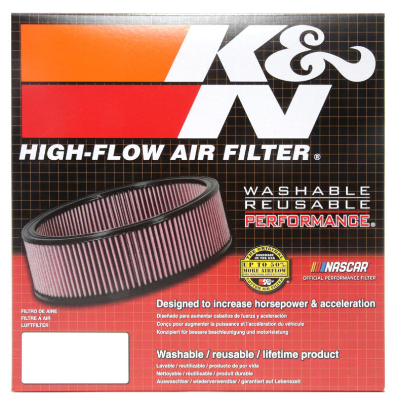 K&amp;N Custom Air Filter Round 9in OD x 8in ID x 2.87in H - e-3530