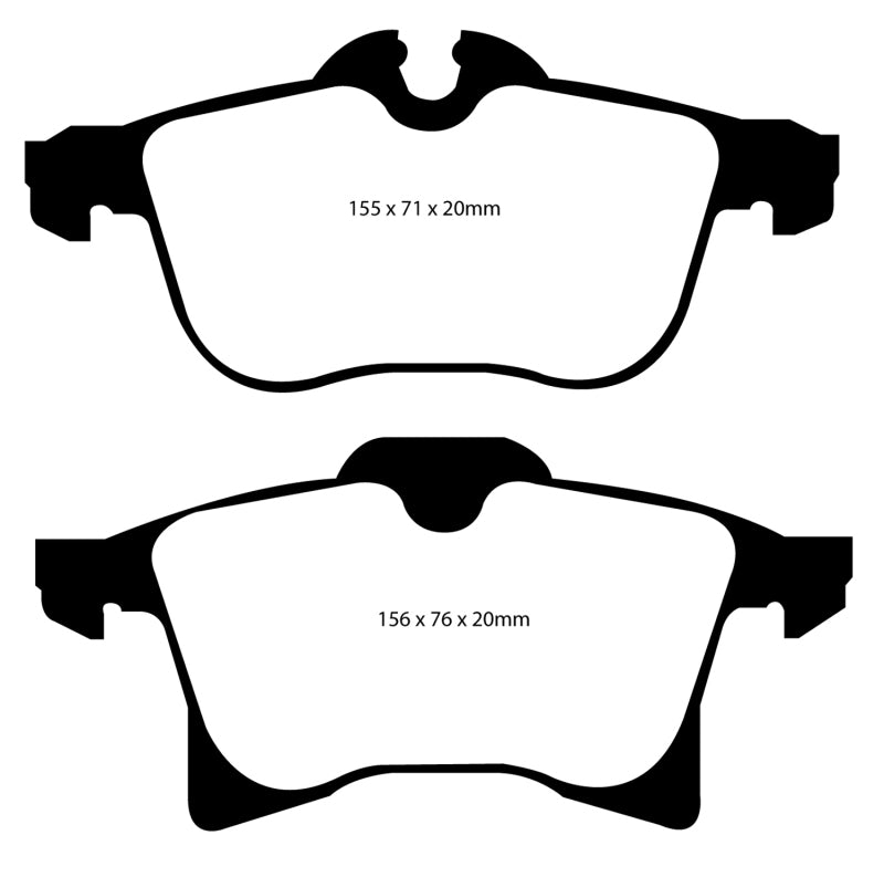 EBC 08-09 Saturn Astra 1.8 Greenstuff Front Brake Pads - DP21520