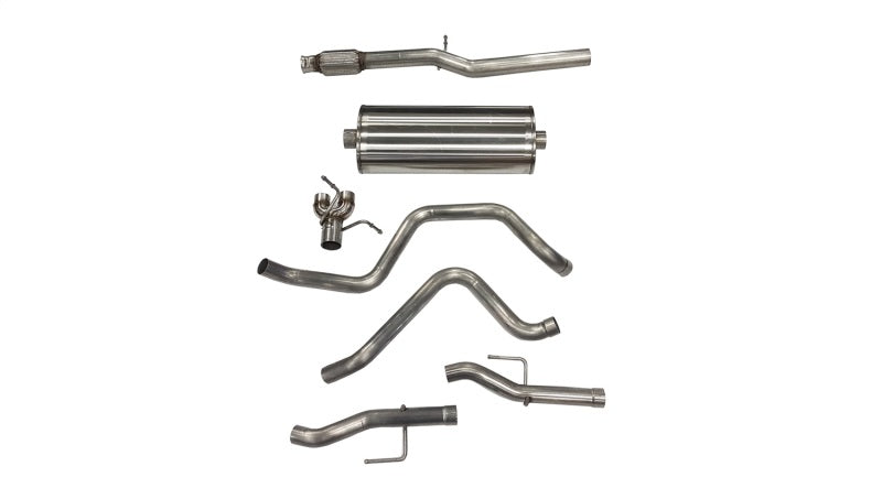 Corsa 2019-24  Silverado/Sierra 5.3L V8 3in Dual Rear Exit 157in Wheelbase Catback - Sport (NoTips) - 21043