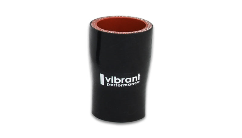 Vibrant Silicone Reducer Coupler 1.625in ID x 1.25in ID x 3.00in Long - Black - 19721