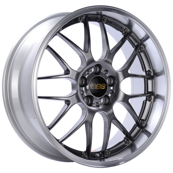 BBS RS-GT 20x8.5 5x120 ET15 Diamond Black Center Diamond Cut Lip Wheel -82mm PFS/Clip Required - RS963DBPK by BBS