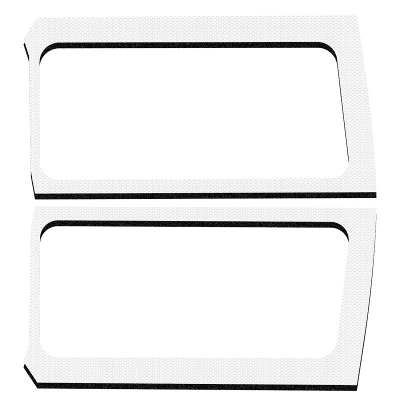 DEI 18-23 Jeep Wrangler JL 2-Door Boom Mat Rear Side Window Trim - 2 Piece - White - 50270