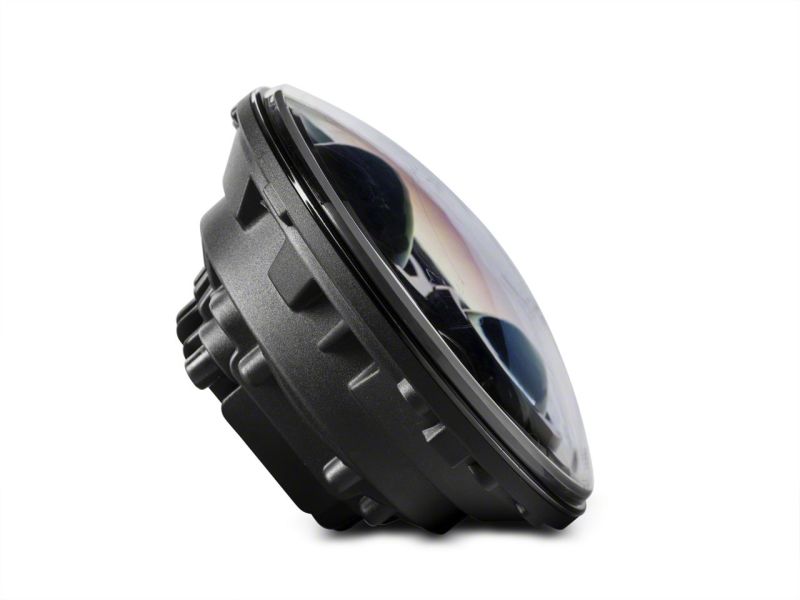 Raxiom 97-18 Jeep Wrangler TJ &amp; JK 6-LED Headlights w/ Partial Halo- Blk Housing (Clear Lens) - J135442