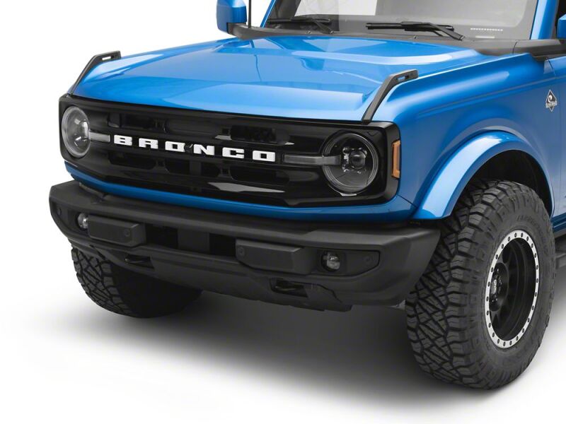 Raxiom 21-26 Ford Bronco LED Halo Headlights with Amber Backlight- Black Housing- Clear Lens - FB48241 - close-up view 11
