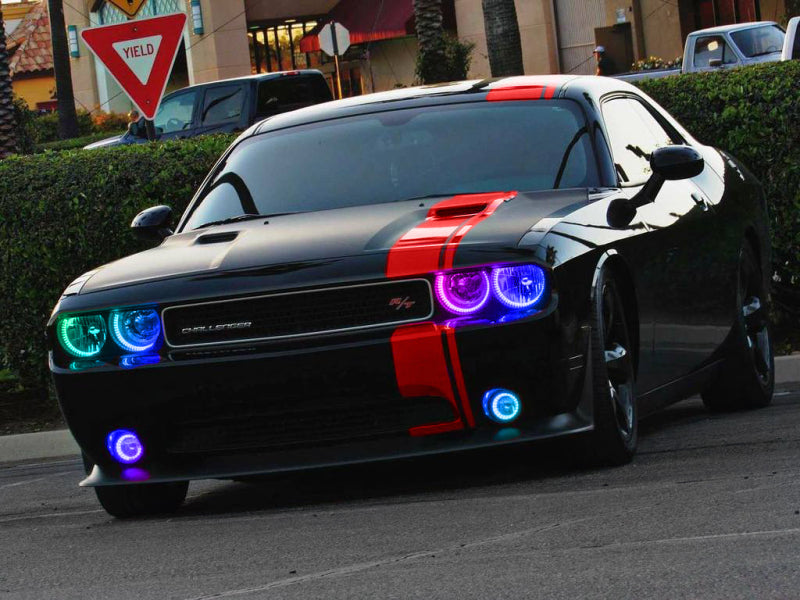 Oracle Dodge Challenger 08-14 LED Waterproof Halo Kit - ColorSHIFT w/o Controller SEE WARRANTY - 1292-334