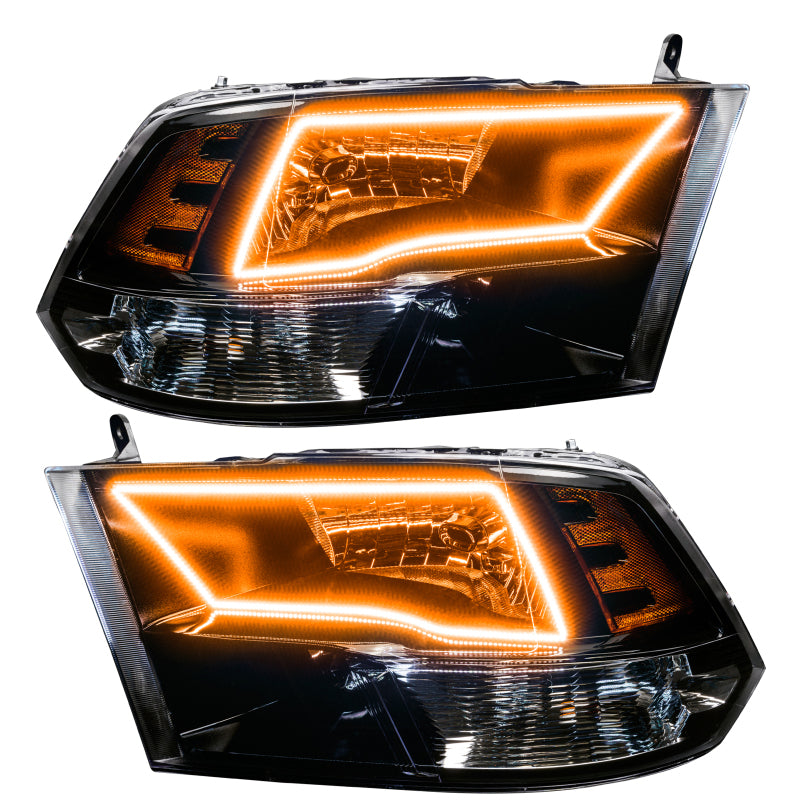 Oracle Lighting 09-18 RAM 1500 Sport Halo Headlights - Blk Housing w/BC1 Controller SEE WARRANTY - 8906-335