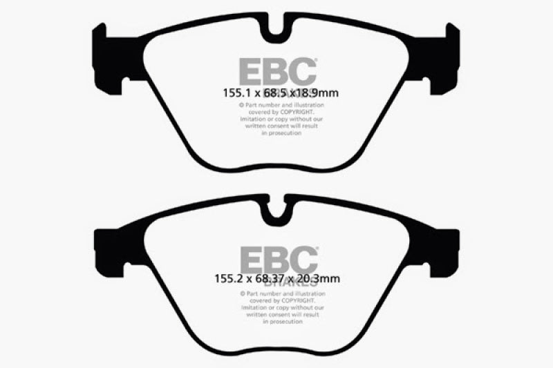 EBC 10+ BMW 535i 3.0 Turbo (F10) Greenstuff Front Brake Pads - DP22103