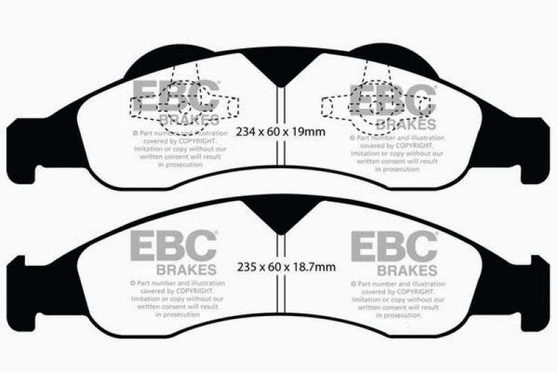 EBC 07-09 Ford Expedition 5.4 2WD Ultimax2 Front Brake Pads - UD1278
