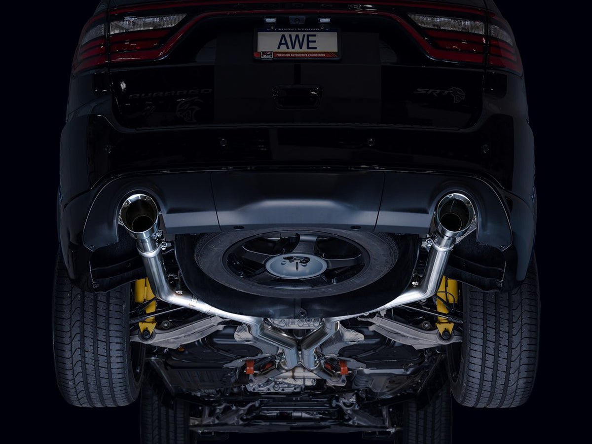 AWE Tuning 18-23 Dodge Durango SRT & Hellcat Track Edition Exhaust - Chrome Silver Tips - 3020-32952