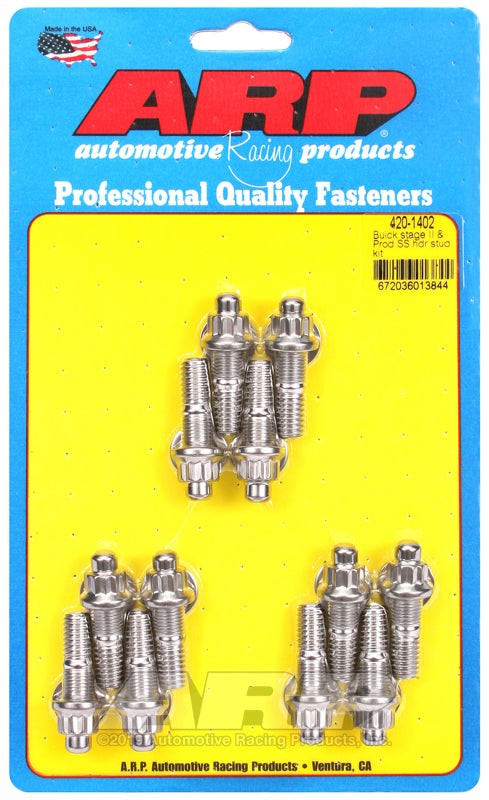 ARP Buick Stage II & Prod SS header stud kit - 420-1402