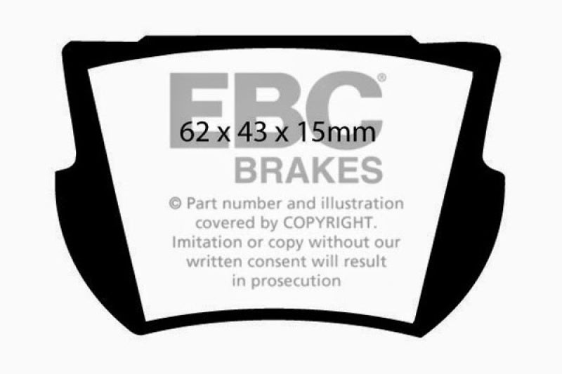 EBC 66-74 Lotus Elan 1.6 Greenstuff Rear Brake Pads - DP2145
