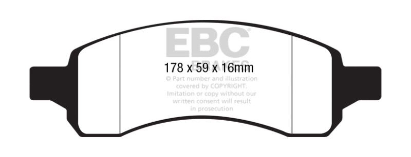 EBC 08+ Chevrolet Traverse 3.6 Yellowstuff Front Brake Pads - DP41761/2R