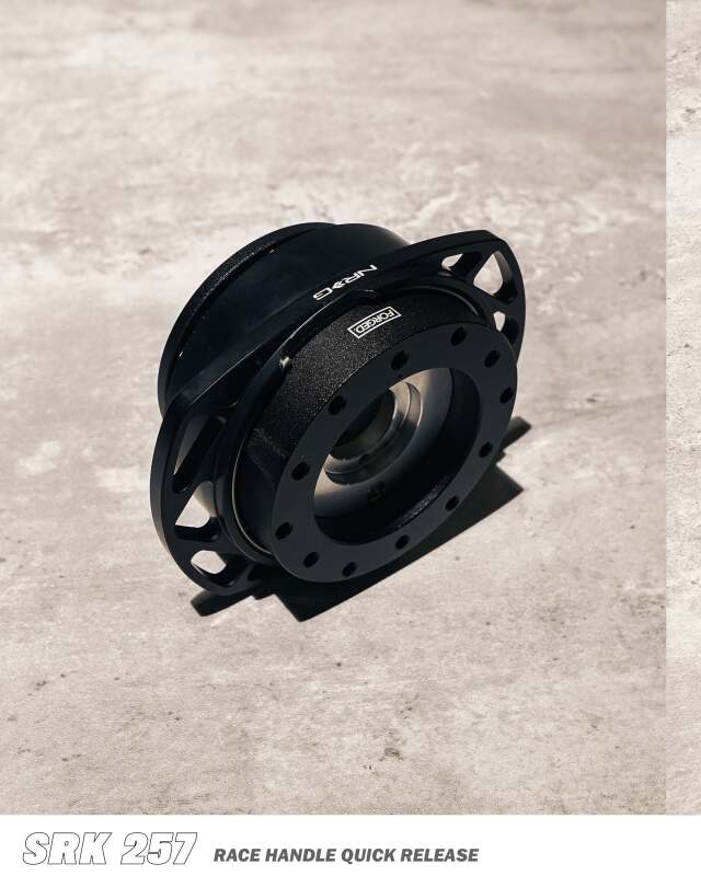 NRG Quick Release Gen 2.0 - Black SFI Body / Black Cutout Ring - SRK-257-1BK - front view